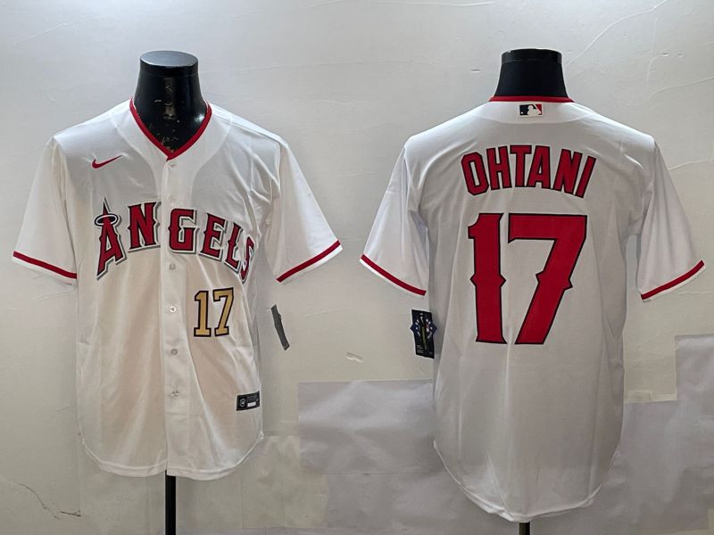 Men Los Angeles Angels #17 Ohtani White Game 2025 Nike MLB Jersey style 5